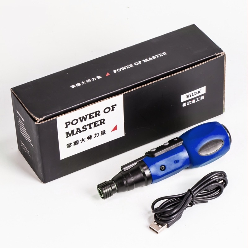 Elektromos csavarhúzó 3.6V USB töltéssel, mágneses bit-tartóval, háztartási használatra