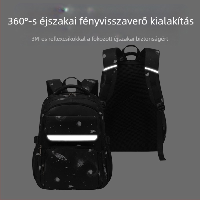 Három részes gyermek hátizsák – geometriai minta, Olida modell 2267-3 (Nylon; poliészter bélés; kopásállóság; terhelés csökkentése)