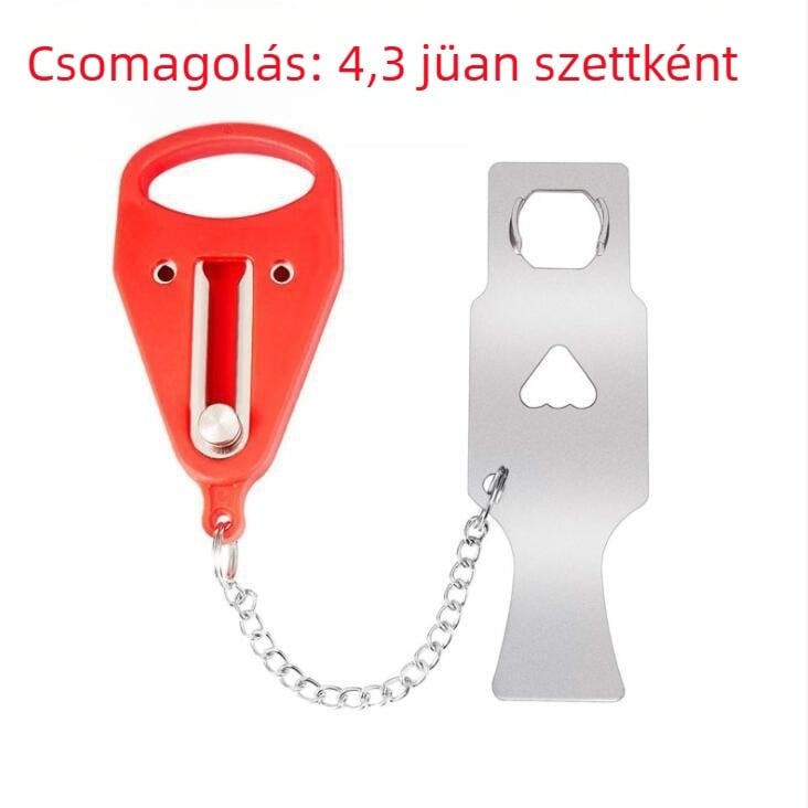 Hordozható ajtózár, E-type modell, vasanyag, CK-56 márka, modern minimalista stílus, háztartási lakat