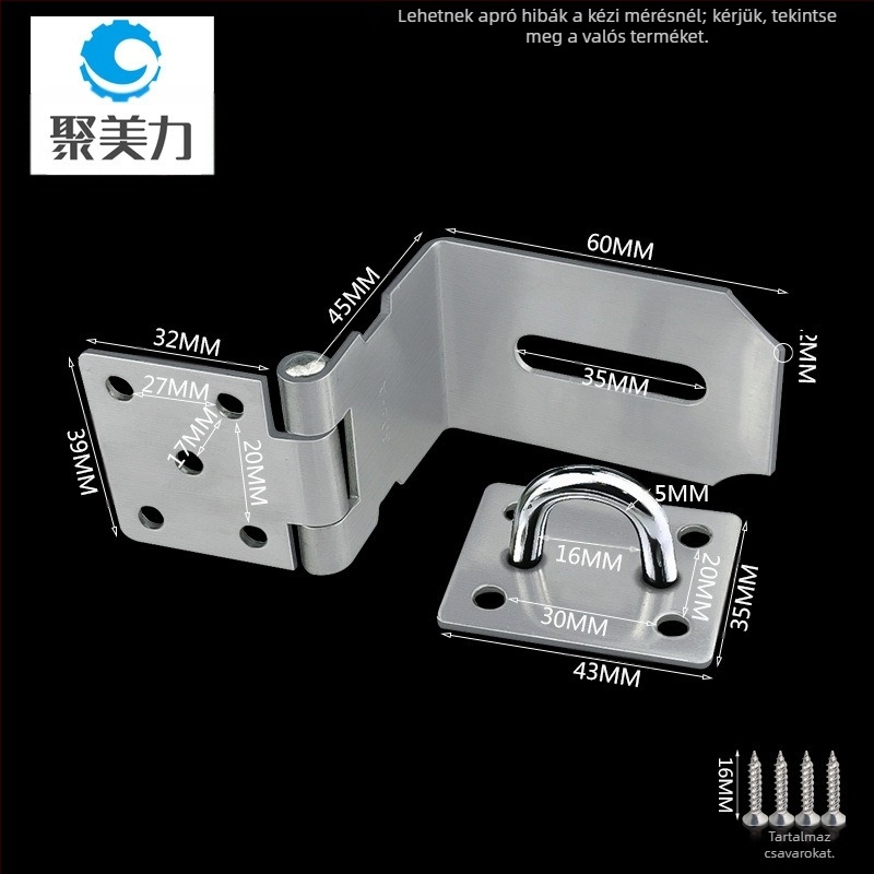 F-típusú ajtózár GMNF04, rozsdamentes acél, nikkel felület, modern letisztult stílus, testreszabható feldolgozás