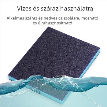 RUITOOL Szivacsos csiszoló blokk, kétoldalas fémhez és fához, alumínium + szivacs, polírozás, testreszabható feldolgozás