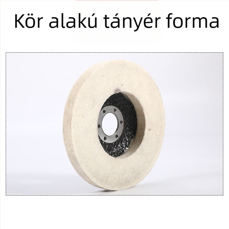 Filc polírozó korong szögcsiszolóhoz, fém és rozsdamentes acél polírozásához