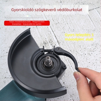 Gyors rögzítésű szögcsiszoló védőfedél, vastag porvédő ház, 40 vasból, kompatibilis a 100-es és 115-ös típusú szögcsiszolókkal