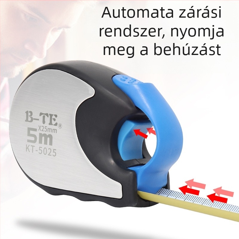 Bonte mérőszalag, 5 m, önzáró, ütésálló, asztalos