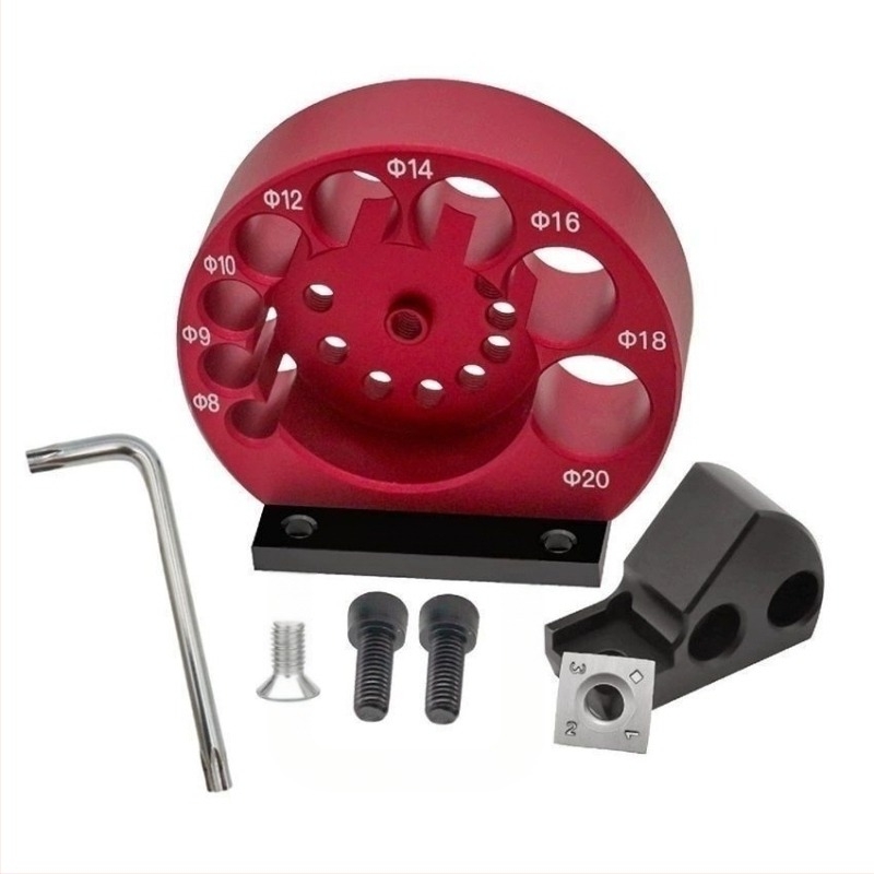 Faipari eszköz: állítható 8 lyukas köralakító eszköz téglalap alakú fatáblákból kör alakú részeket készít DIY célokra