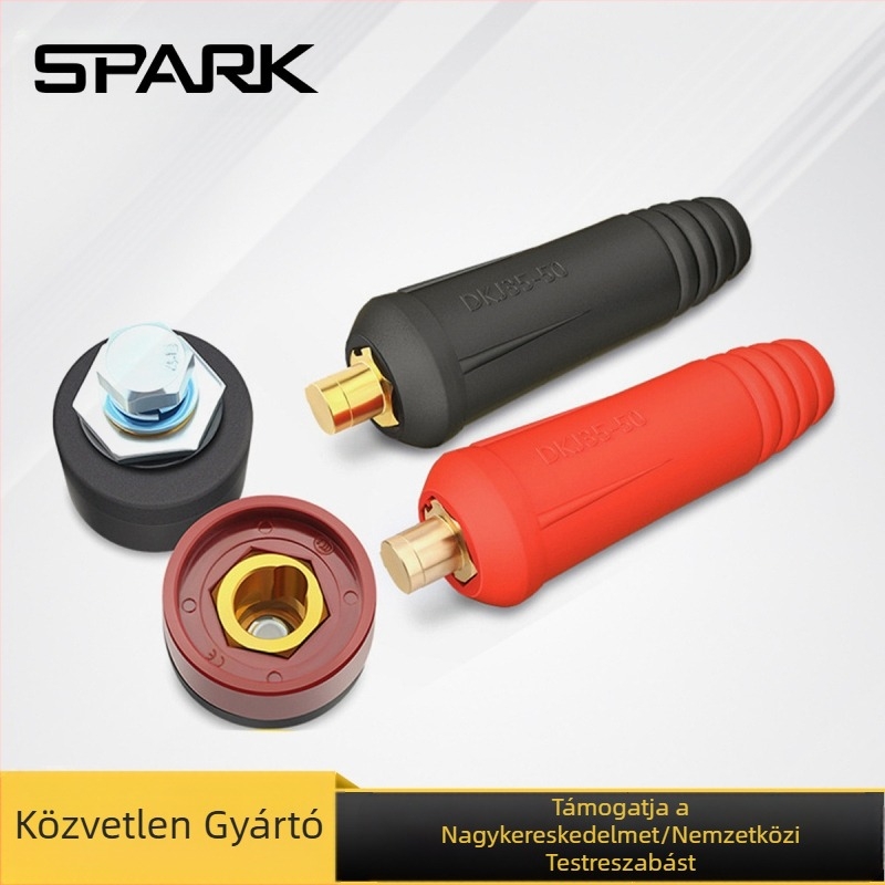 SPARK gyors csatlakozó a hegesztőkábelhez, európai dugóval, tiszta réz DKJ10-25/35-50