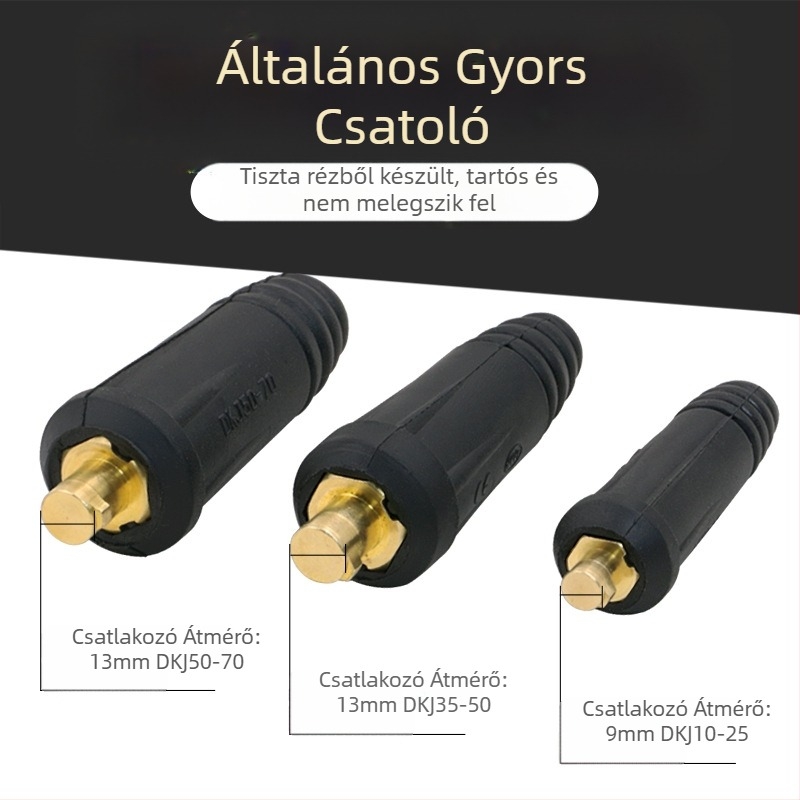 SPARK gyors csatlakozó a hegesztőkábelhez, európai dugóval, tiszta réz DKJ10-25/35-50