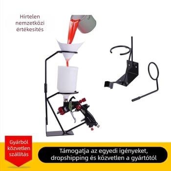 Autófesték pisztoly tartó – különleges tartó a pisztolyokhoz, papír tölcsér tartó, merev keret a védelemhez és a hatékony permetezéshez