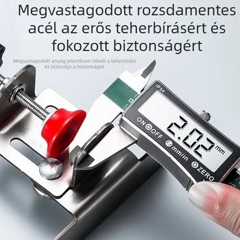 Szekrényajtó szereléséhez használható segédeszköz – pozicionáló eszköz, többfunkciós polctartó padlószekrényekhez, falik és ruhásszekrényekhez (építés)