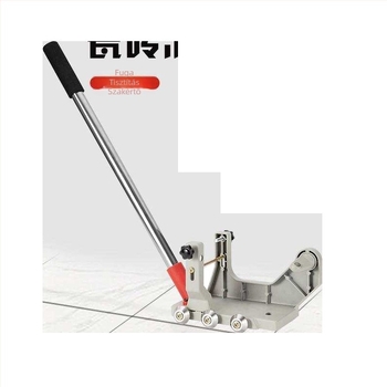 Elektronikus csempehézag-tisztító eszköz alumínium tartóval, amely a szögcsiszoló átalakításával kézi, automatikus hézag-tisztítást tesz lehetővé