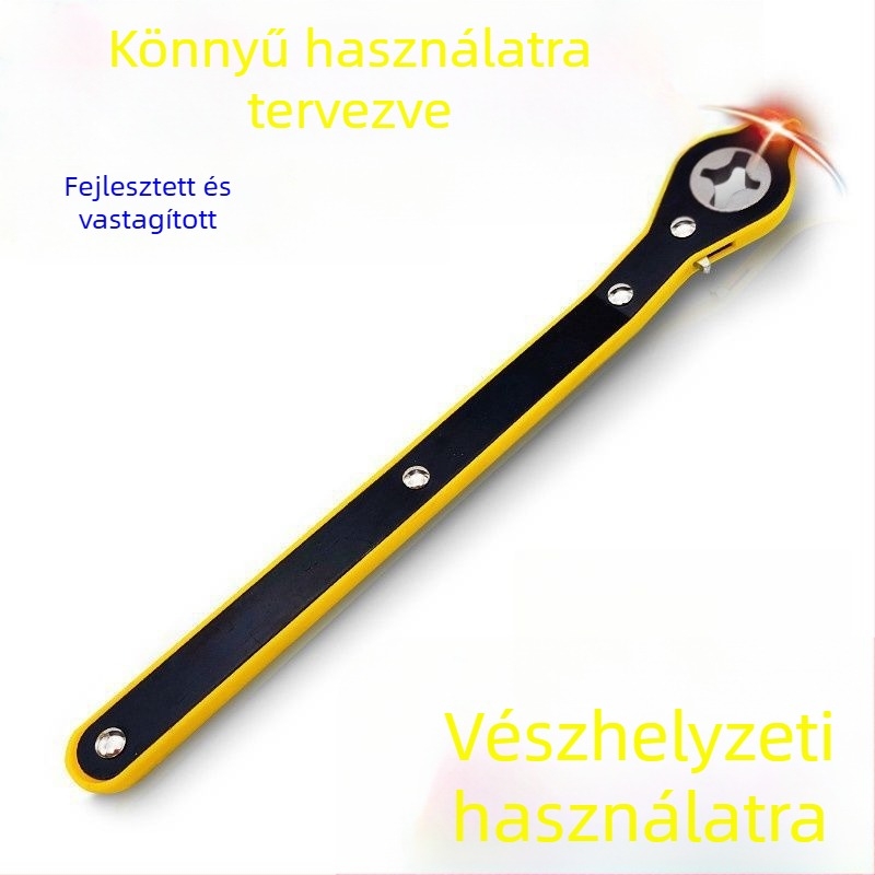Autóhoz tervezett nyomatékkulcs hosszabbító karral, univerzális racsni, magas széntartalmú acél, elektroforeziós felületkezelés, súly 0,25 kg