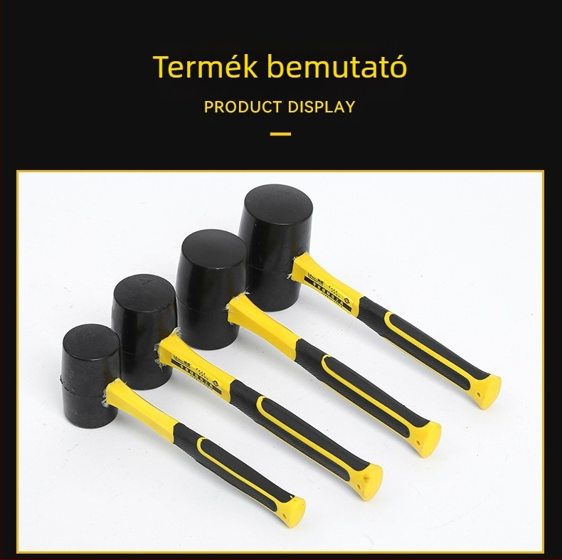 Gumikalapács porcelánlapok burkolásához, fej gumiból, ütésálló, Yingsheng márka