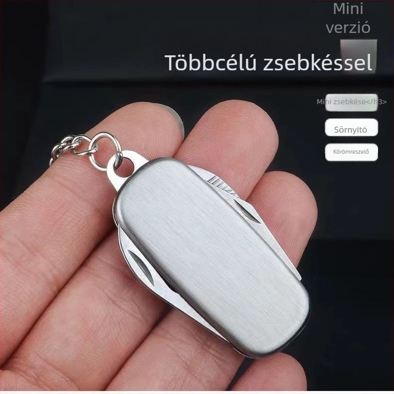 Többcélú hajtogatható túlélő eszköz kés, hordozható gyümölcsvágó funkcióval