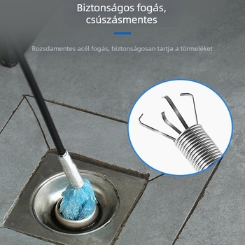 WC-csatorna tisztító bot négykarú fejjel, acéldrótból, Yirunya márka, 250 darabos csomag (Márka: Yirunya; Anyag: acéldrót; Csomagolás: 250)