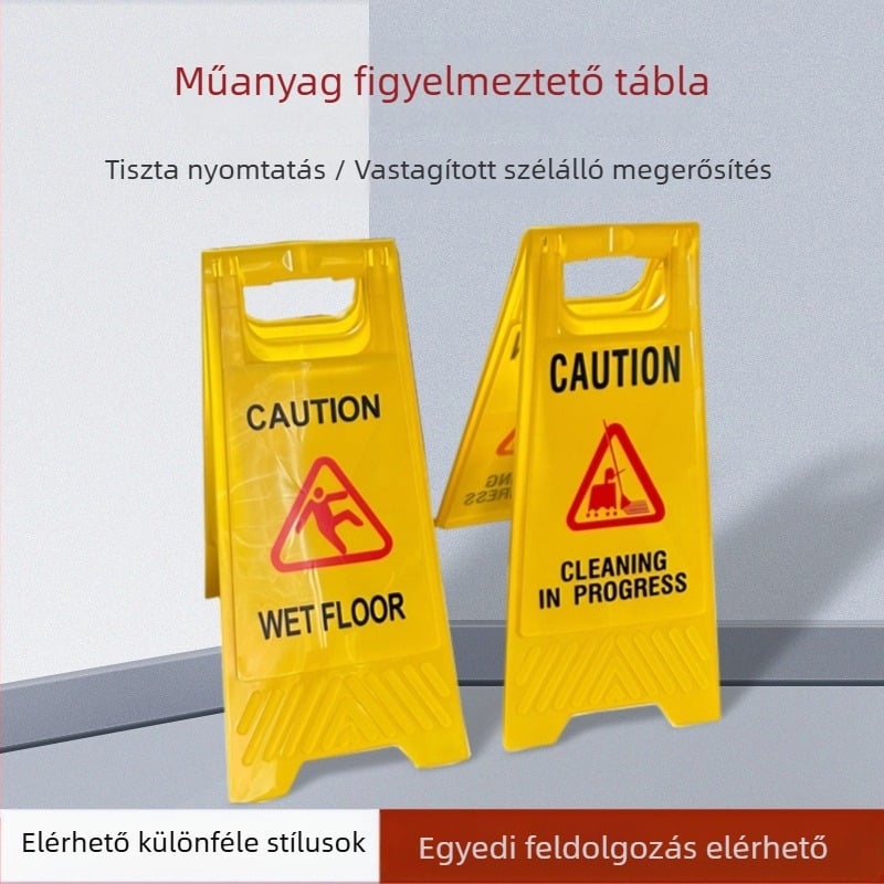 A-alakú figyelmeztető tábla — fúvóformázott, reflektív fólia osztály 1, 20 db/csomag, sorozat: Figyelmeztető jel