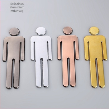 3D mosdó jelzőtábla férfiak és nők számára – ABS műanyag, elektroplakált felület, testre szabható bútorszignálás