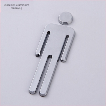 3D mosdó jelzőtábla férfiak és nők számára – ABS műanyag, elektroplakált felület, testre szabható bútorszignálás