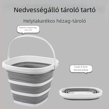 Háztartási és utazási összecsukható műanyag vödör — Anyag: 20213; Dátum bevezetése: 20213; Bruttó tömeg: 475