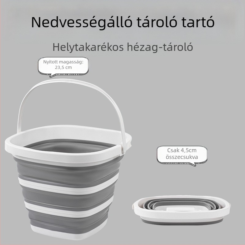 Háztartási és utazási összecsukható műanyag vödör — Anyag: 20213; Dátum bevezetése: 20213; Bruttó tömeg: 475