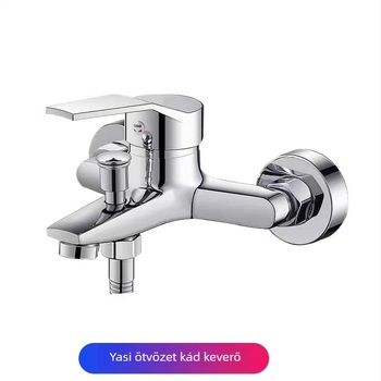 Beépített falba szerelt háromfunkciós zuhanycsaptelep, rejtett keverő, cinkötvözet test, kerámia patrona, 0–90°C, 0,8 MPa