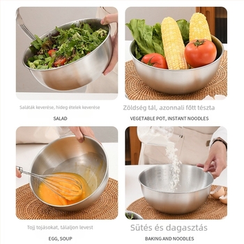 Rozsdamentes acél Koreai-stílusú tál, semleges kialakítás (Anyag: rozsdamentes acél; Stílus: semleges; Bevezetés: 2024)