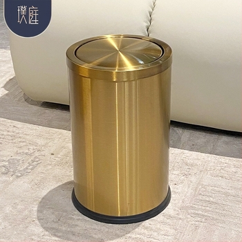 Nemesacél szemetes, 9L, hordó alakú, háztartási használat, Puting márka