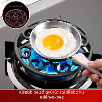 Öntöttvasból készült fazekas állvány gázfőzőhöz, csúszásmentes felülettel, antik/vintage stílus, univerzális kompatibilitás