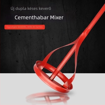 Hexagonális markolatú cementkeverő rúd fej – acél felépítés, cement, vakolat és festék keverésére; Newone.