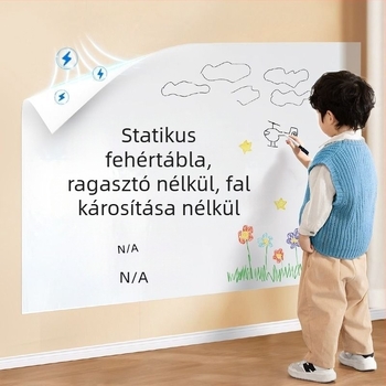 Kétoldalas fehér falitábla elválasztható elektrosztatikus tapadással, PP keret és PP panel (Specifikációk: 1)