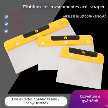 Rozsdamentes acél glettelő kés műanyag markolattal, széles körű felhasználáshoz