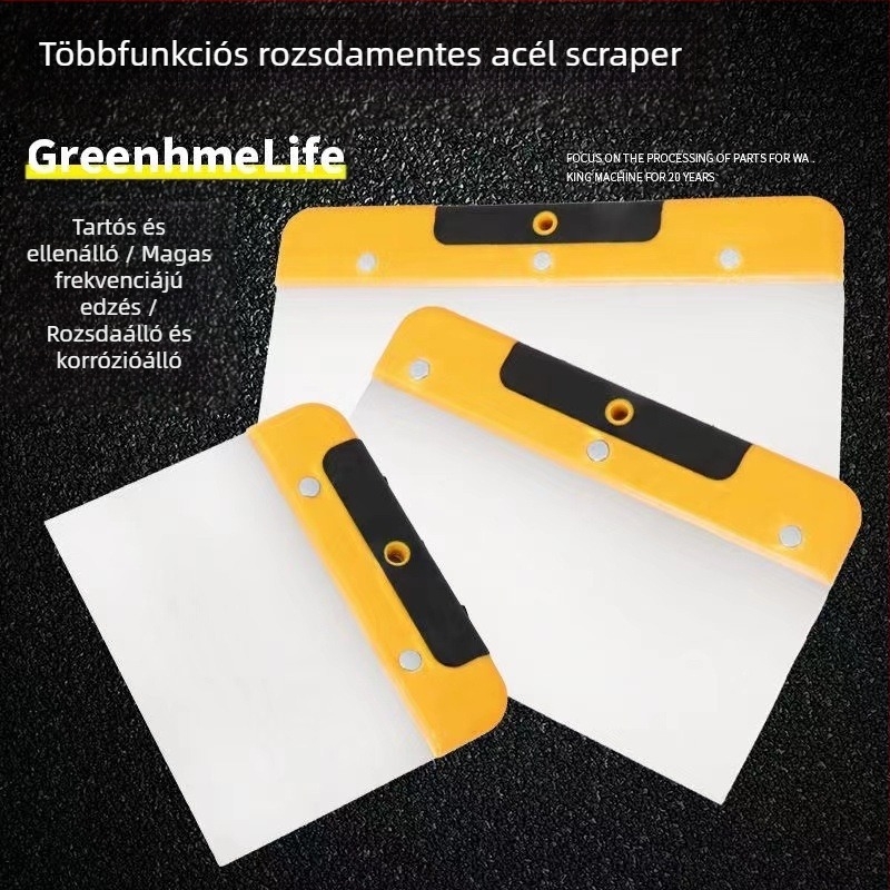 Rozsdamentes acél glettelő kés műanyag markolattal, széles körű felhasználáshoz