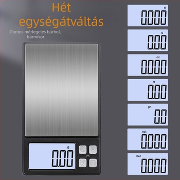 T50 mini digitális ékszer-mérleg, 0,01 g–1000 g, hordozható precíz mérleg