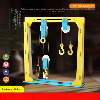 DIY Fa Görgős Készlet Fizika Oktatásához – STEM Játék 7–14 éveseknek, Kézi Munka, Nincs elektromos áram