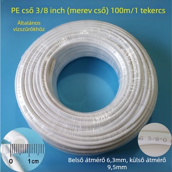 Vízpurifikáló készülék fordított ozmózissal; működési elv: fordított ozmózis; szűrőelemek: RO, aktív szén, PP gyapot; közvetlen ivásra alkalmas; anyag: műanyag