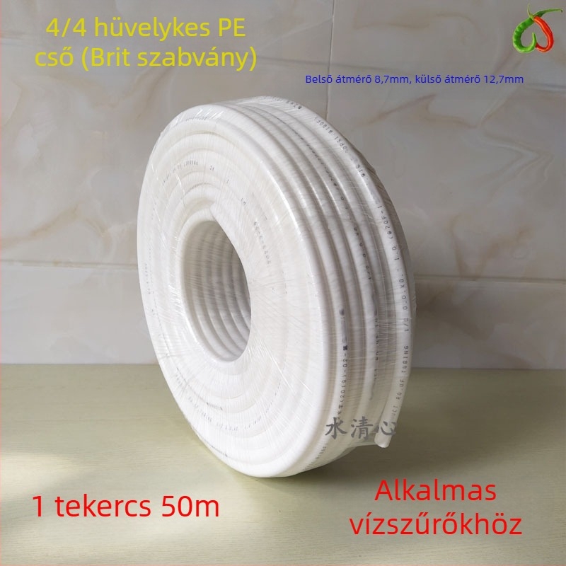 Vízpurifikáló készülék fordított ozmózissal; működési elv: fordított ozmózis; szűrőelemek: RO, aktív szén, PP gyapot; közvetlen ivásra alkalmas; anyag: műanyag