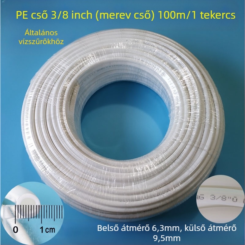 Vízpurifikáló készülék fordított ozmózissal; működési elv: fordított ozmózis; szűrőelemek: RO, aktív szén, PP gyapot; közvetlen ivásra alkalmas; anyag: műanyag