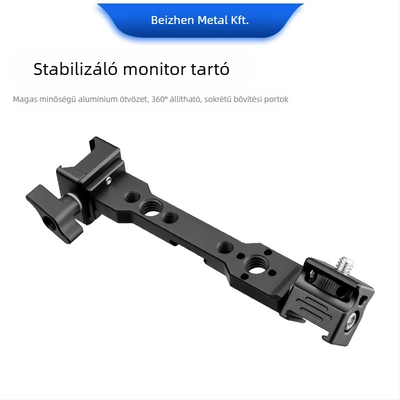RS3 mini / RSC2 oldalsó bővítő tartó világításhoz, mikrofonhoz és monitorhoz — TLB-027, alumínium ötvözet, 82 g, kompatibil RS3 mini és RSC2, 1 db csomag.