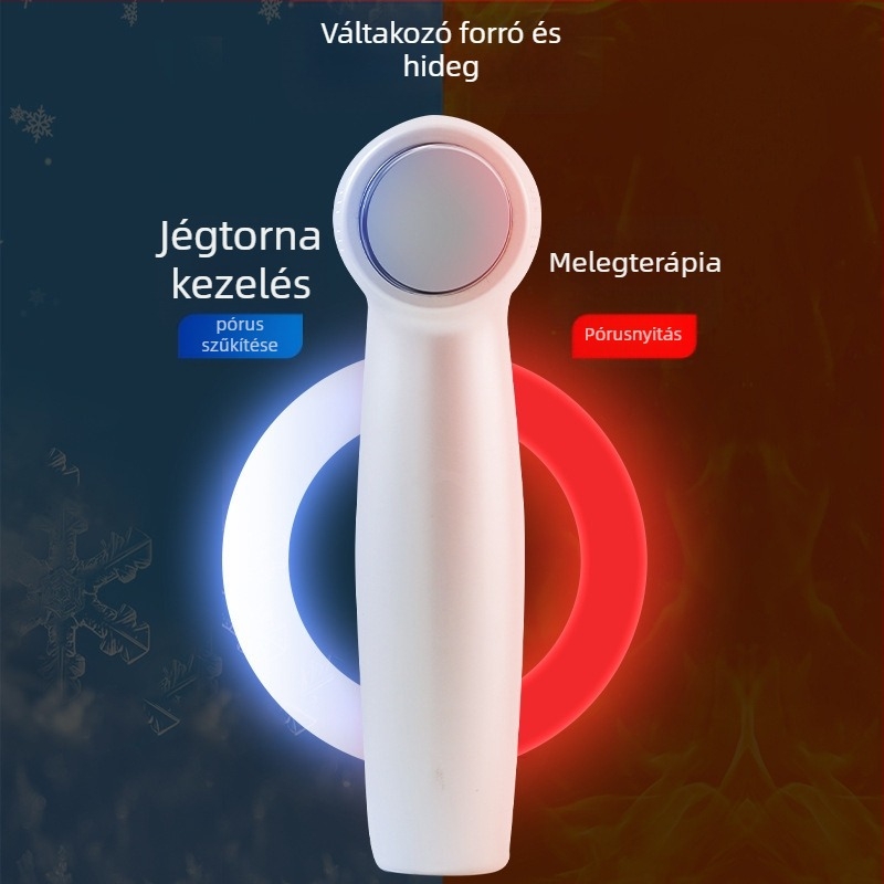 Ultrahangos pórustisztító készülék rezgő masszázzsal, hideg-meleg kompresszió, fekete pöttyök és pattanások szívó funkcióval - Modell JY-0088, ABS burkolat, CE ROHS FCC, 5 fokozatú beállítás