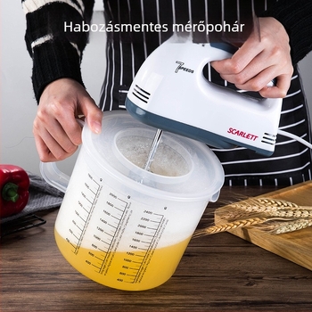 Hengjia PP műanyag sütő mérőedény fedővel, csepegés elleni, graduált, háztartási használatra, modern minimalista stílus