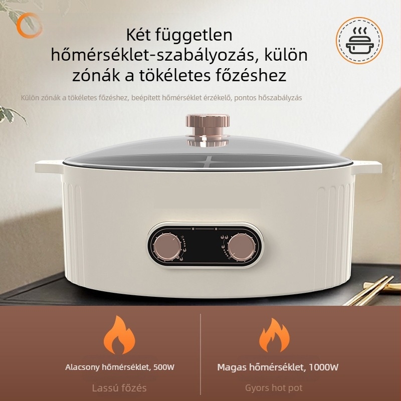 Cayga DYG-01 elektromos forrófazék – többfunkciós sütő/főzőedény, 1300W, 220V, 1L, alumíniumötvözet