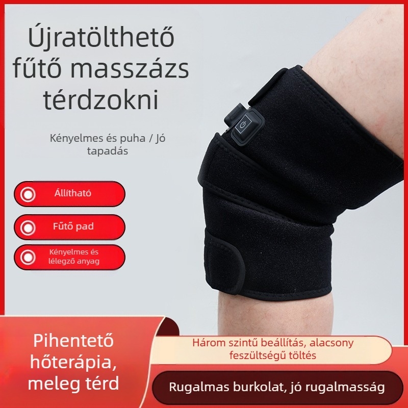 Intelligens állandó hőmérsékletű elektromos fűtésű térdvédők, hálózati csatlakozással, könnyen hordozható