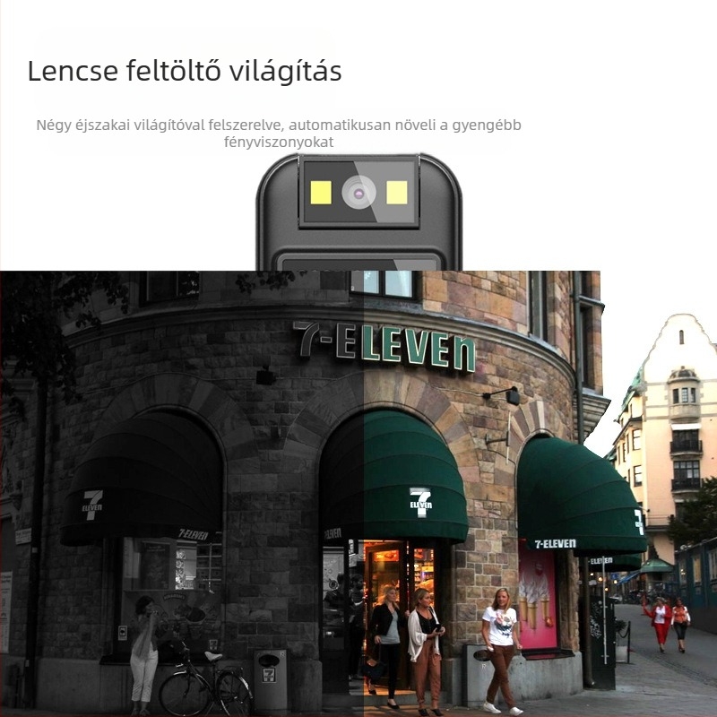 CS08 HD videó rögzítő mágneses tartóval és 0.85 inch LCD-vel, 1080P, TF-kártya, 2MP szenzor, 4–5 óra üzemidő