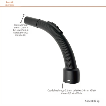 Geno porszívó-hozzávaló — tömlőfogantyú, modell Hand-held tube, műanyagból, porszívózáshoz, feszültség 111–240V