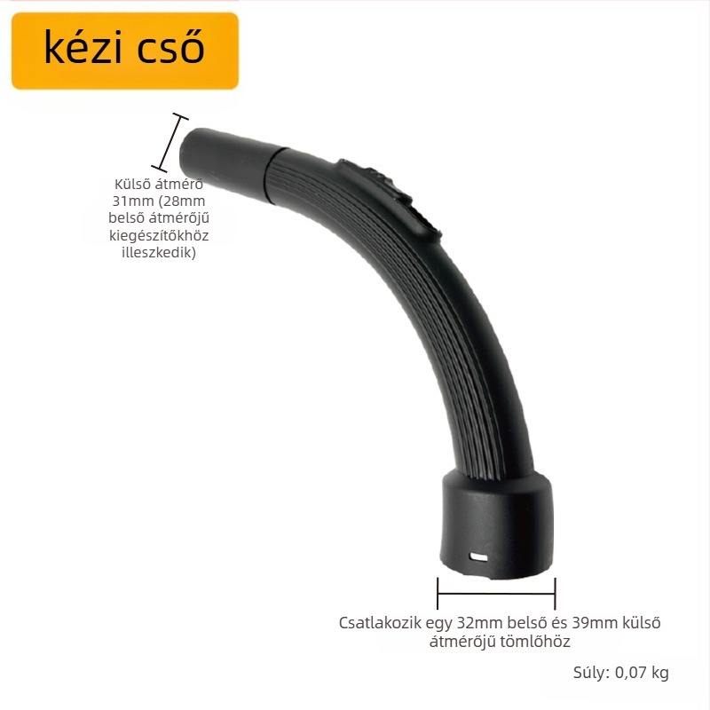 Geno porszívó-hozzávaló — tömlőfogantyú, modell Hand-held tube, műanyagból, porszívózáshoz, feszültség 111–240V