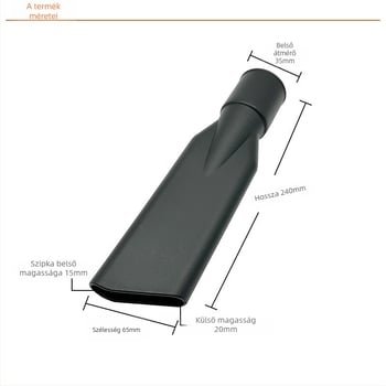 Lapos szívófej porszívóhoz — univerzális csatlakozóval, műanyagból, belső átmérő 35 mm, 111–240 V, alkalmas felületekhez 10 m²-ig