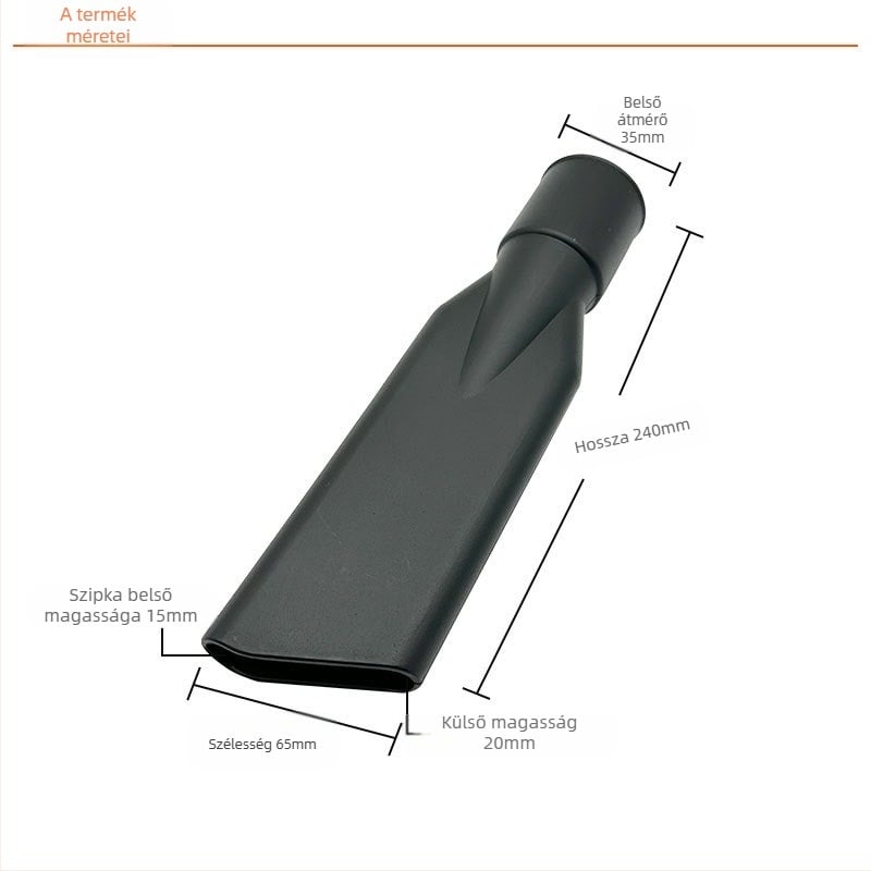 Lapos szívófej porszívóhoz — univerzális csatlakozóval, műanyagból, belső átmérő 35 mm, 111–240 V, alkalmas felületekhez 10 m²-ig