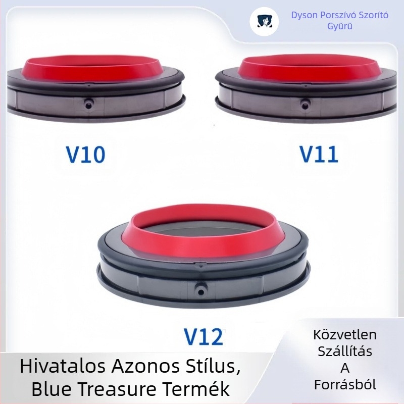 Dyson V10/11/12 tömítőgyűrű és porgyűjtő alsó kupakja — ABS, 220V, 1600W, univerzális modell