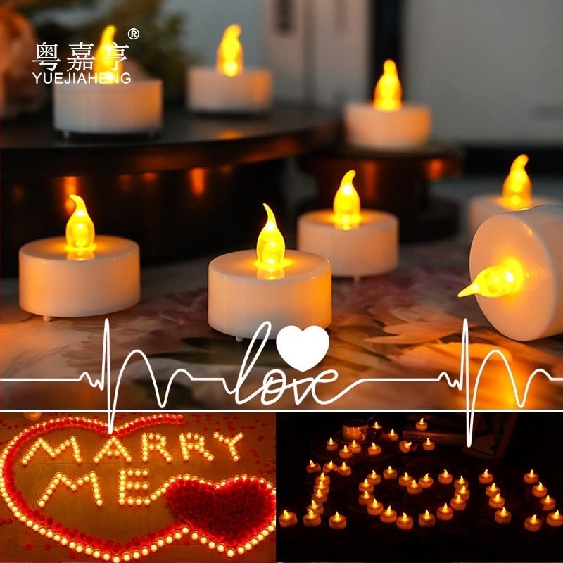 LED elektronikus gyertya éjszakai fény, ABS tokozás, logó nyomtatás