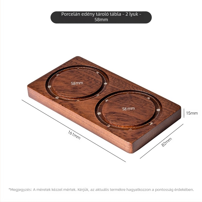Tömörfa retro stílusú mágneses fali tárolólap kávéport poros tálakhoz