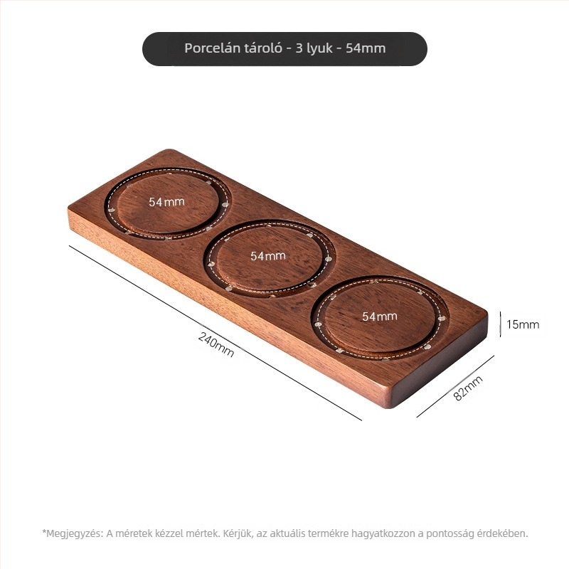 Tömörfa retro stílusú mágneses fali tárolólap kávéport poros tálakhoz